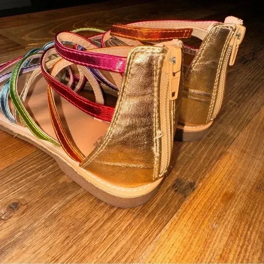 Harper Canyon Strappy Sandal, Multi Colored, Size 2 - Picture 6 of 12